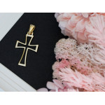 Krzyżyk srebrny pozłacany