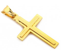 Krzyżyk srebrny pozłacany klasyczny