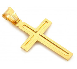 Krzyżyk srebrny pozłacany klasyczny