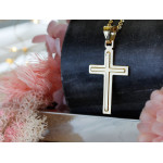 Krzyżyk srebrny pozłacany klasyczny