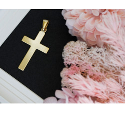 Pozłacany srebrny krzyżyk, biżuteria 0.925