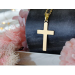 Pozłacany srebrny krzyżyk, biżuteria 0.925