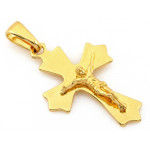 Srebrny krzyżyk pozłacany z pasyjką