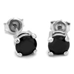 Srebrne kolczyki z onyksami, klasyczne i eleganckie