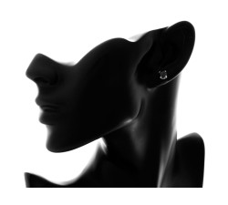 Srebrne kolczyki z onyksami, klasyczne i eleganckie