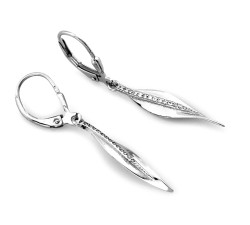 Srebrne kolczyki wiszące 925 z cyrkoniami