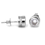 Srebrne kolczyki z cyrkoniami, 0.925