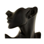 Srebrne kolczyki z onyksami, wkręty