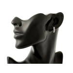 Srebrne kolczyki z motywem nieskończoności