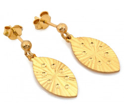 Srebrne kolczyki wiszące pozłacane