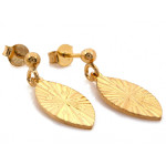 Srebrne kolczyki wiszące pozłacane