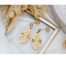 Srebrne kolczyki wiszące pozłacane