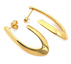 Duże srebrne kolczyki pozłacane 925