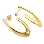 Duże srebrne kolczyki pozłacane 925