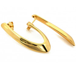 Duże srebrne kolczyki pozłacane 925