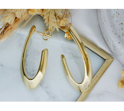 Duże srebrne kolczyki pozłacane 925