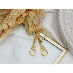 Srebrne kolczyki pozłacane wiszące z cyrkoniami