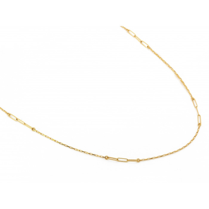 Naszyjnik srebrny pozłacany modny z dużymi ogniwami