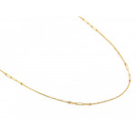 Naszyjnik srebrny pozłacany modny z dużymi ogniwami