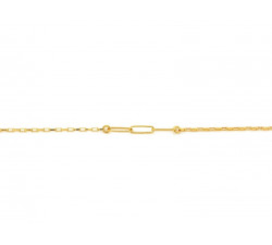 Naszyjnik srebrny pozłacany modny z dużymi ogniwami