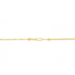 Naszyjnik srebrny pozłacany modny z dużymi ogniwami