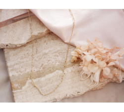 Naszyjnik srebrny pozłacany modny z dużymi ogniwami