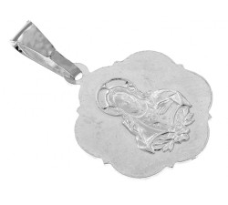 Srebrny medalik Szkaplerz Niepokalana Serce Jezusa