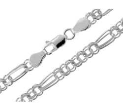 Gruby srebrny łańcuch modny z dużymi ogniwami