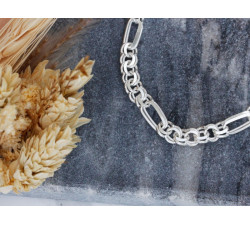 Gruby srebrny łańcuch modny z dużymi ogniwami