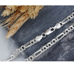 Gruby srebrny łańcuch modny z dużymi ogniwami