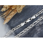 Gruby srebrny łańcuch modny z dużymi ogniwami