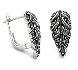 Srebrne kolczyki z markazytami, dla kobiet