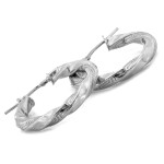 Srebrne kolczyki koła z greckim wzorem 38mm