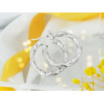 Srebrne kolczyki koła z greckim wzorem 38mm