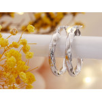 Srebrne kolczyki koła z greckim wzorem 38mm