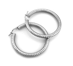 Srebrne kolczyki koła rodowane