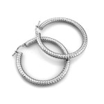 Srebrne kolczyki koła rodowane