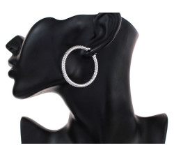 Srebrne kolczyki koła rodowane