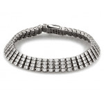 Srebrna bransoletka z cyrkoniami