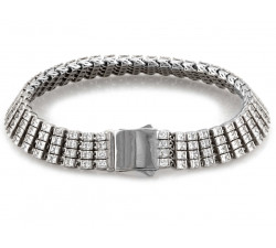 Srebrna bransoletka z cyrkoniami