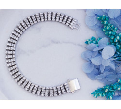 Srebrna bransoletka z cyrkoniami