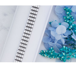 Srebrna bransoletka z cyrkoniami