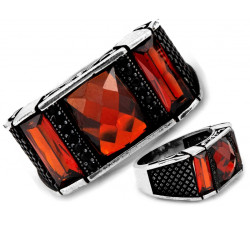 Srebrny pierścionek oksydowany