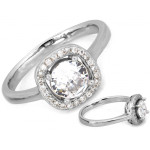 Srebrny pierścionek pr 0.925, rozmiar 17|19