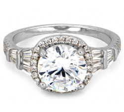 Srebrny pierścionek z wieloma kamieniami pr. 0.925