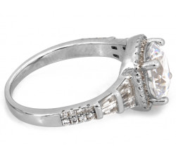 Srebrny pierścionek z wieloma kamieniami pr. 0.925