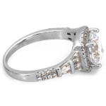 Srebrny pierścionek z wieloma kamieniami pr. 0.925