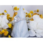 Srebrny pierścionek z wieloma kamieniami pr. 0.925