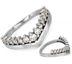 Srebrny pierścionek z cyrkoniami