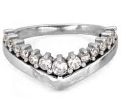 Srebrny pierścionek z cyrkoniami